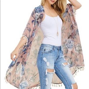 Pink Floral Kimono